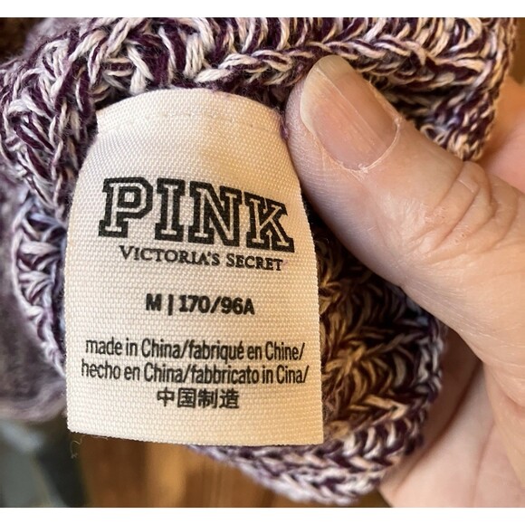 Pink Victoria's Secret Women's Purple Heathered Oversized Sweater Size M EUC - Picture 4 of 9